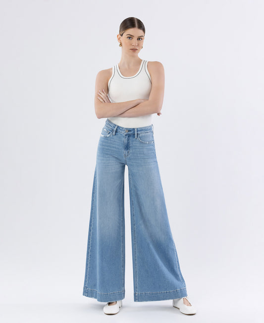Front product images of Battleground - High Rise Extreme Wide Leg Jeans