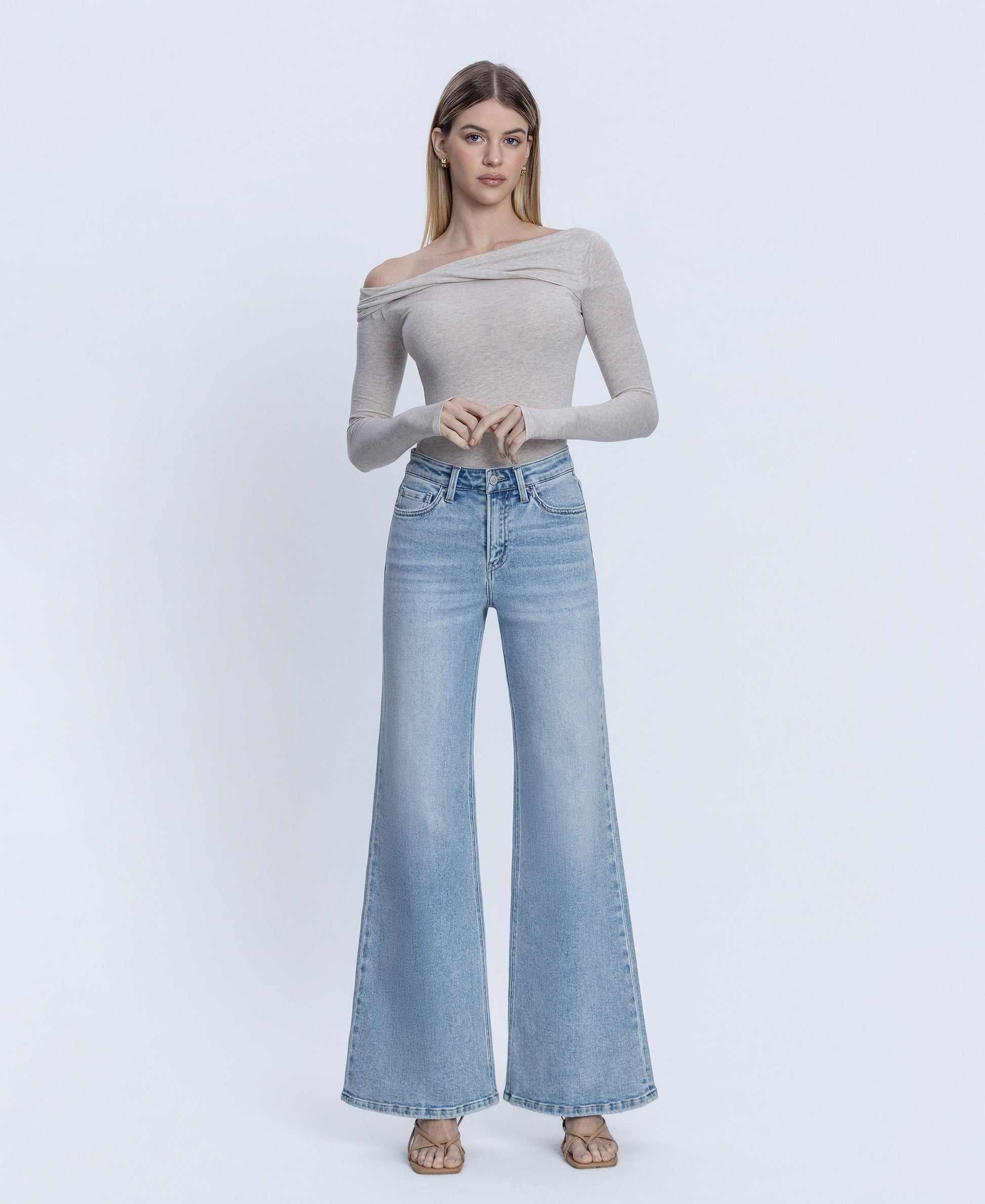 Front product images of Promotor - High Rise Vintage Flare Jeans
