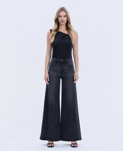 Front product images of Bounce - Super High Rise Full Length Palazzo Twist Jeans