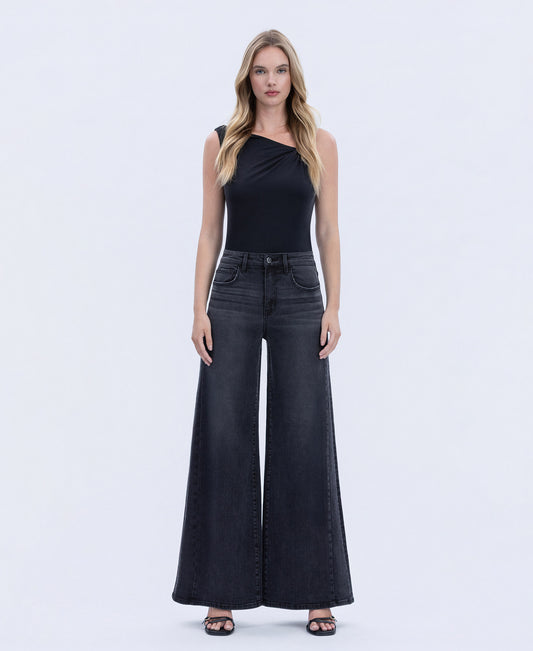Front product images of Bounce - Super High Rise Full Length Palazzo Twist Jeans