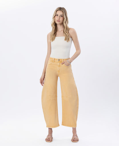 Front product images of Wheat - Super High Rise Horseshoe Jeans