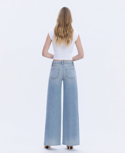 Back product images of Radiant Reflections - High Rise Full Length Palazzo Jeans