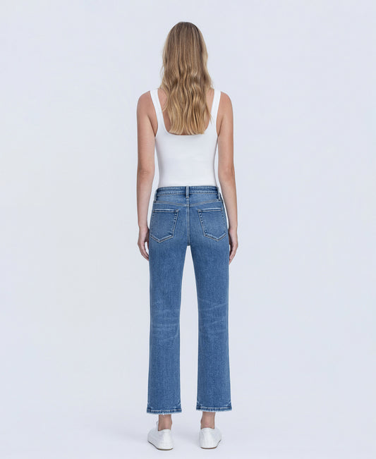 Back product images of Intertwined - High Rise Crop Straight Jeans