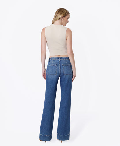 Back product images of Truculent - High Rise Patch Pocket Vintage Flare Jeans