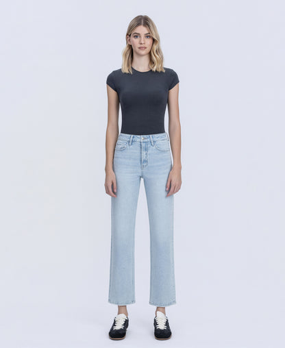 Front product images of Heartache - Super High Rise Tapered Leg Jeans