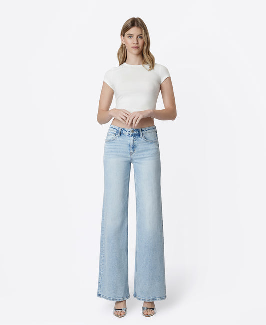 Front product images of Psychedelic - Mid Rise Full Length Wide Leg Jeans