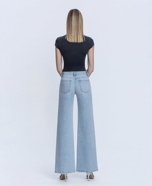 Back product images of Psychedelic - Mid Rise Full Length Wide Leg Jeans