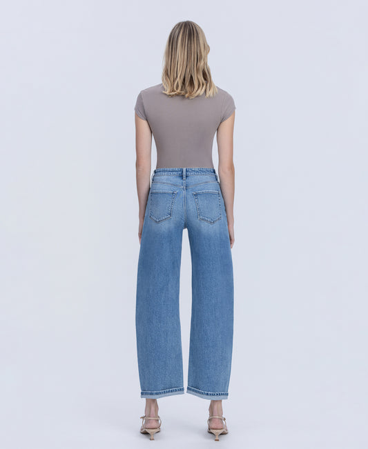 Back product images of Radiant - High Rise Cuffed Barrel Jeans