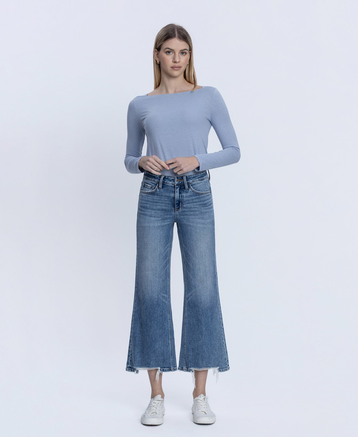Front product images of Amazing - Mid Rise Crop Vintage Flare Jeans