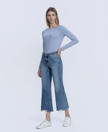 Left 45 degrees product image of Amazing - Mid Rise Crop Vintage Flare Jeans