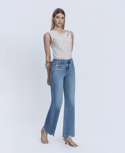 Right 45 degrees product image of Prodigious - High Rise Slant Side Seam Vintage Flare Jeans