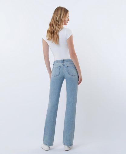 Back product images of Extraordinary - Low Rise Straight Jeans With Tint