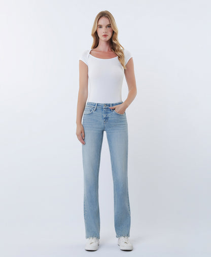 Front product images of Extraordinary - Low Rise Straight Jeans With Tint