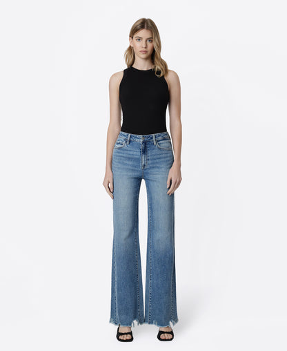 Front product images of Authentic - High Rise Raw Distressed Hem Vintage Flare Jeans