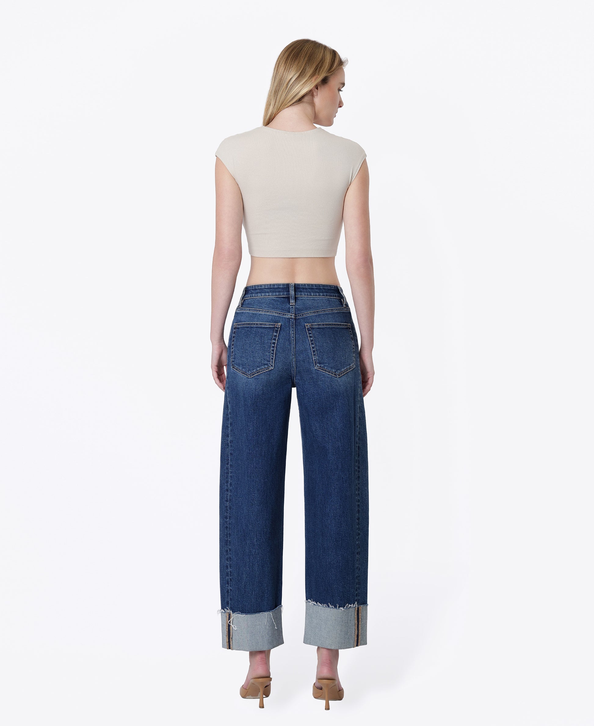 Back product images of Commendable - Super High Rise Side Paneled Barrel Jeans