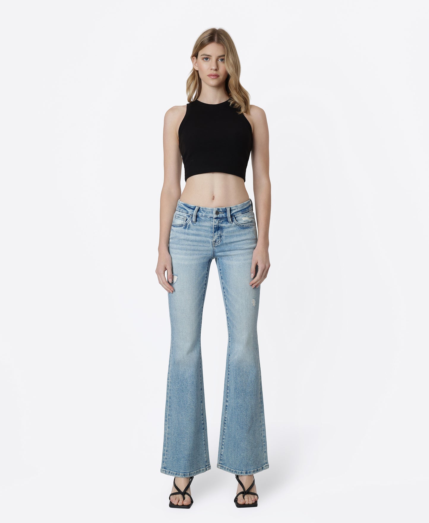 Front product images of Outperforms - Low Rise Seamless Waistband Flare Jeans