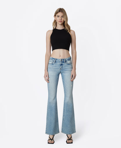 Front product images of Outperforms - Low Rise Seamless Waistband Flare Jeans