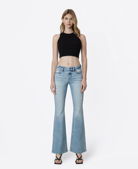Front product images of Outperforms - Low Rise Seamless Waistband Flare Jeans
