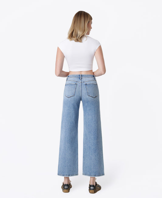 Back product images of Beautiful Pain - Mid Rise Ankle Wide Leg Jeans