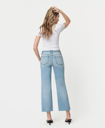 Back product images of Arrow - Mid Rise Tinted Crop Slim Wide Leg Jeans