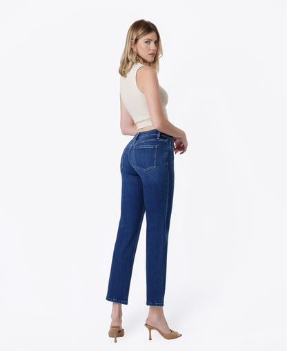 Back product images of Survival - Mid Rise Trouser Fold Creased Ankle Slim Straight Jeans