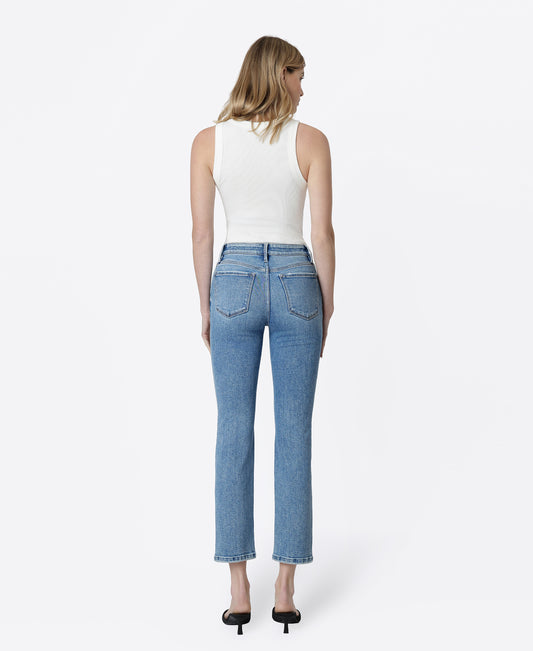 Back product images of Aquila - Mid Rise Ankle Slim Straight Jeans