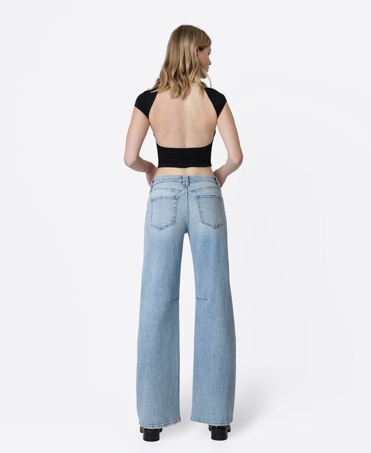 Back product images of Convenient - Low Rise Full Length Wide Barrel Jeans