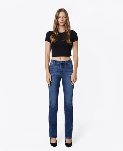 Front product images of Comet - High Rise Seamless Waistband Slim Straight Jeans