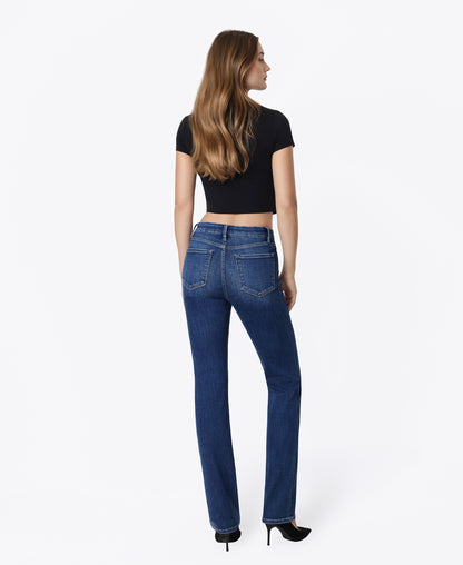Back product images of Comet - High Rise Seamless Waistband Slim Straight Jeans