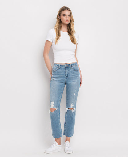 Front product images of Lani - High Rise Clean Cut Hem Straight Jeans