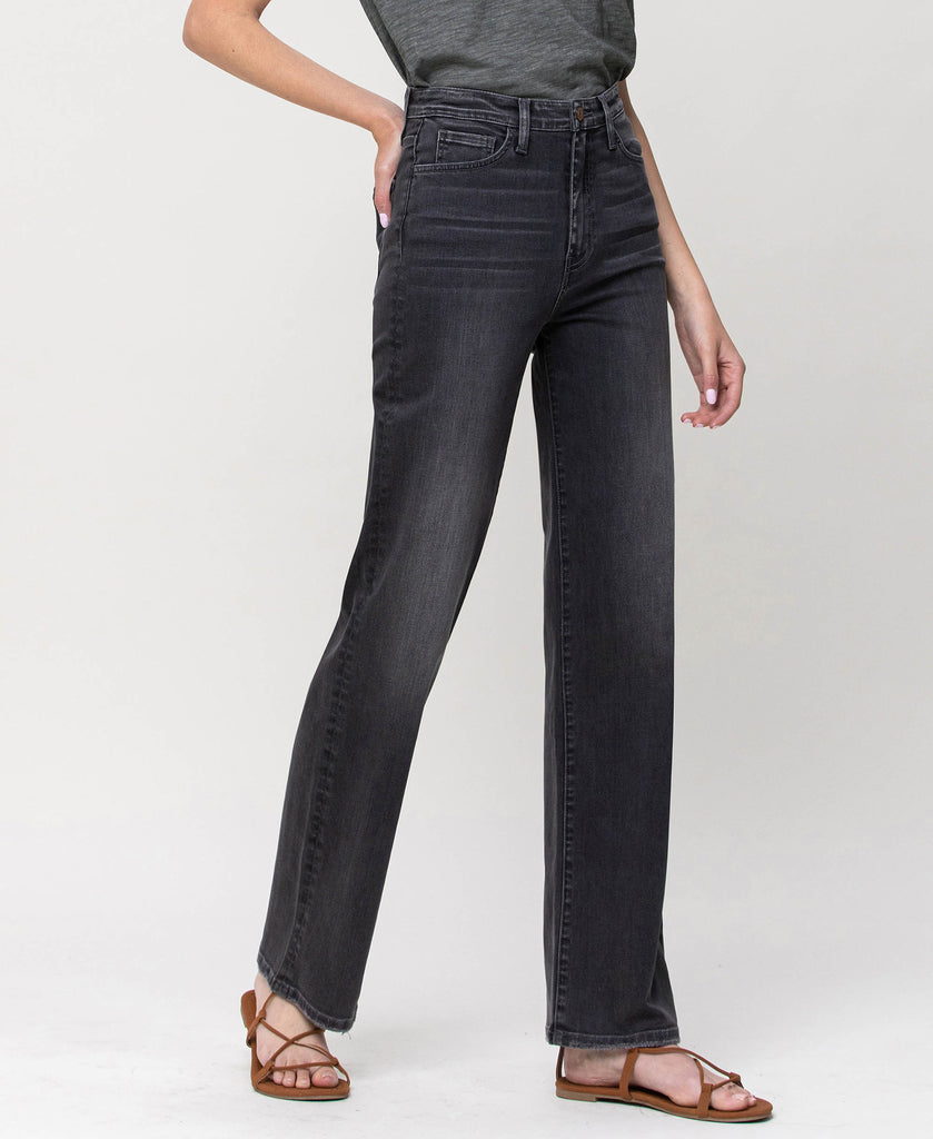 Right 45 degrees product image of Close To You - Super High Rise Slim Wide Jeans